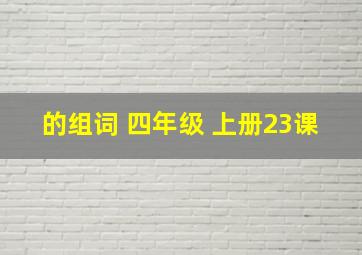 的组词 四年级 上册23课